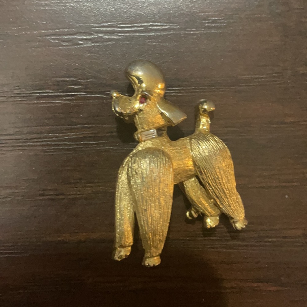 Vintage French poodle brooch